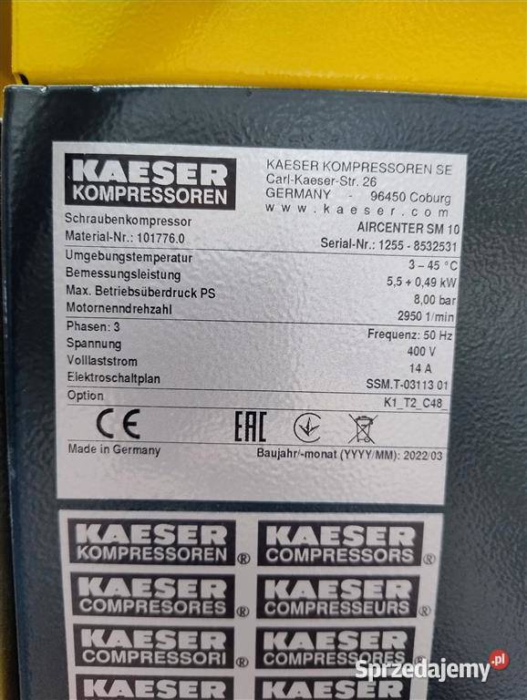 Sprężarka śrubowa Kaeser AIRCENTER Wilków
