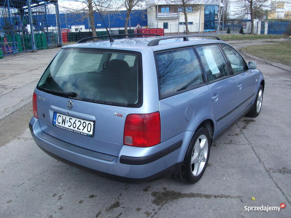 Volkswagen Passat 19 TDI 130 2000r błękitny meta komputer pokładowy Włocławek sprzedam