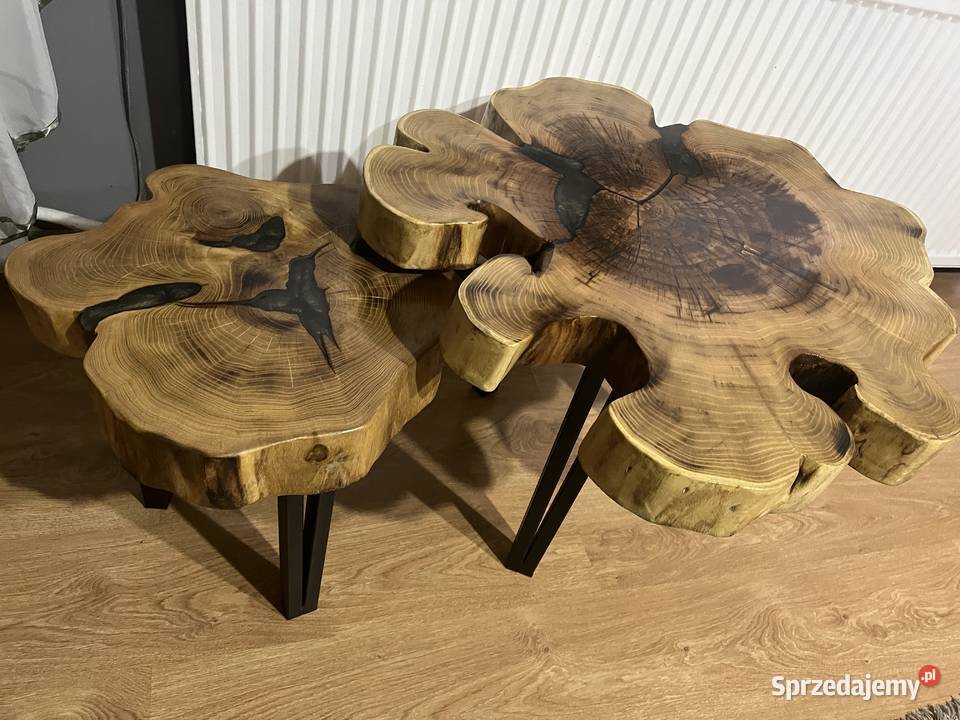 Stoliki kawowe plaster akacji orzecha dębu Inwałd sprzedam