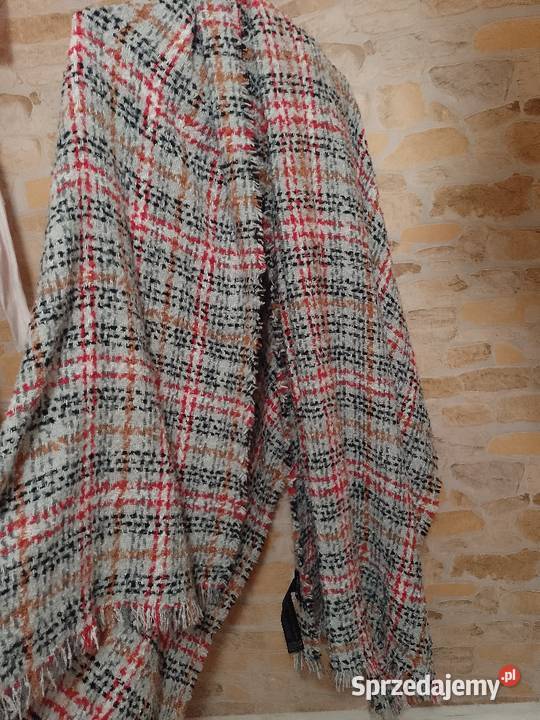 ZARAMega duży szal oversize z Madrytu chusta Kraków