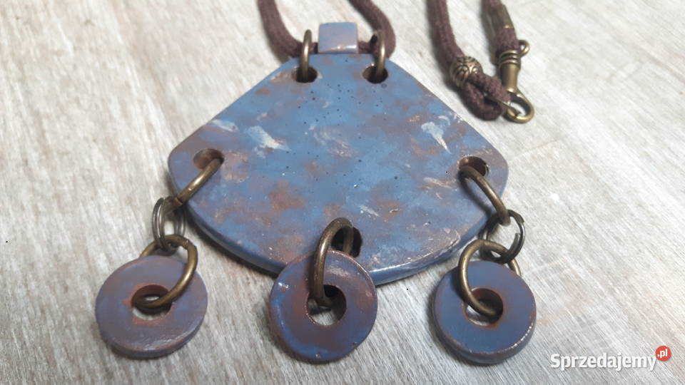 Naszyjnik ceramiczny ręcznie wykonany Otwock