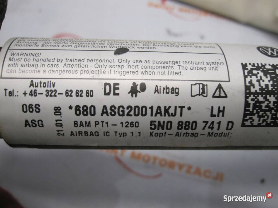 VOLKSWAGEN TIGUAN 5N 08r kurtyna lewa 5N0880741D świętokrzyskie