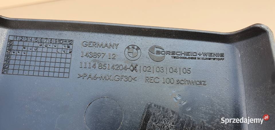 BMW 5 G30 G31 OSŁONA POKRYWA SILNIKA 14389712 lubuskie Trzciel