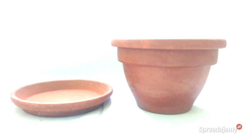 Doniczka brąz Podstawka glina Gładka stan podlaskie Białystok