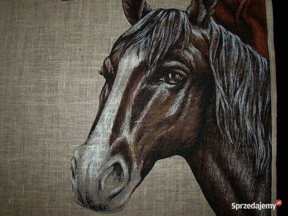 Ściereczxka Kuchenna Konie 80x45 LEN 100 Wolsztyn