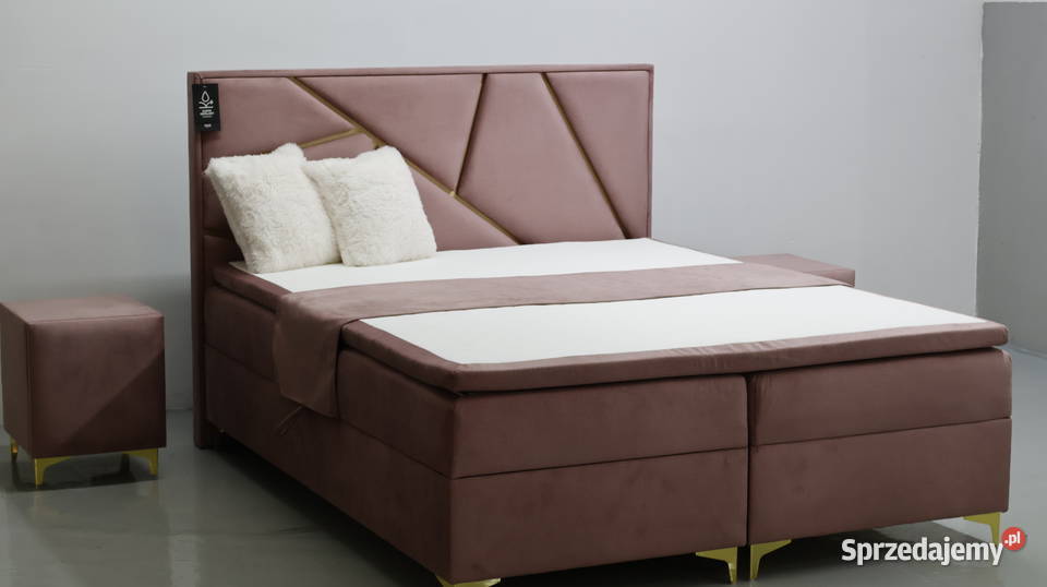 TSY Łóżko kontynentalne 160x200 pojemnik Różowy 121cm Poznań