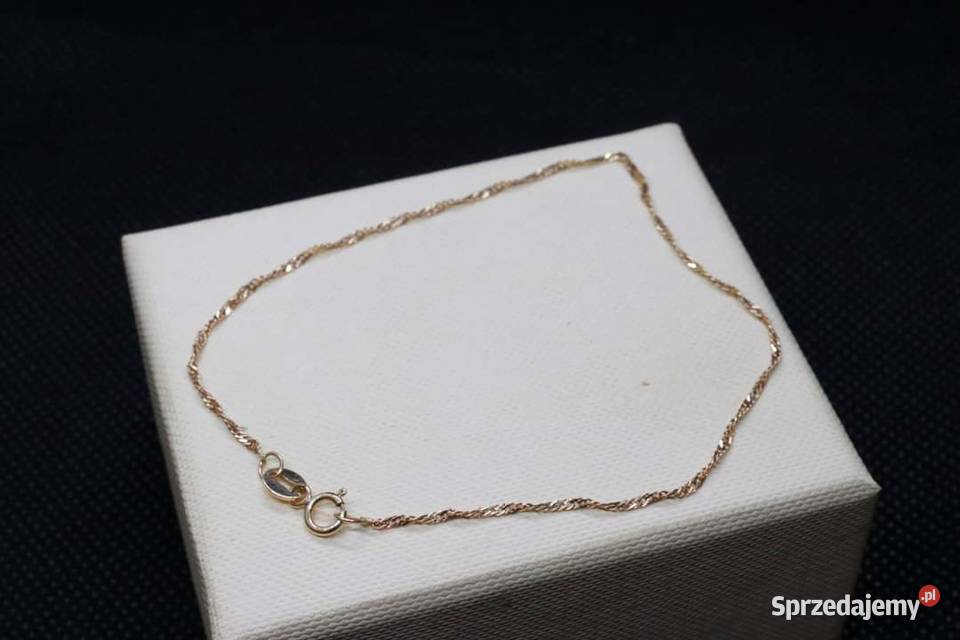 ZŁOTA BRANSOLETKA SPLOTSINGAPUR Ozdoby zachodniopomorskie Kołobrzeg sprzedam