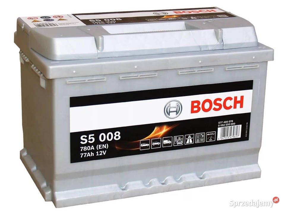Akumulator Bosch 77Ah 780A EN S5008 PRAWY PLUS Akumulatory Gdańsk