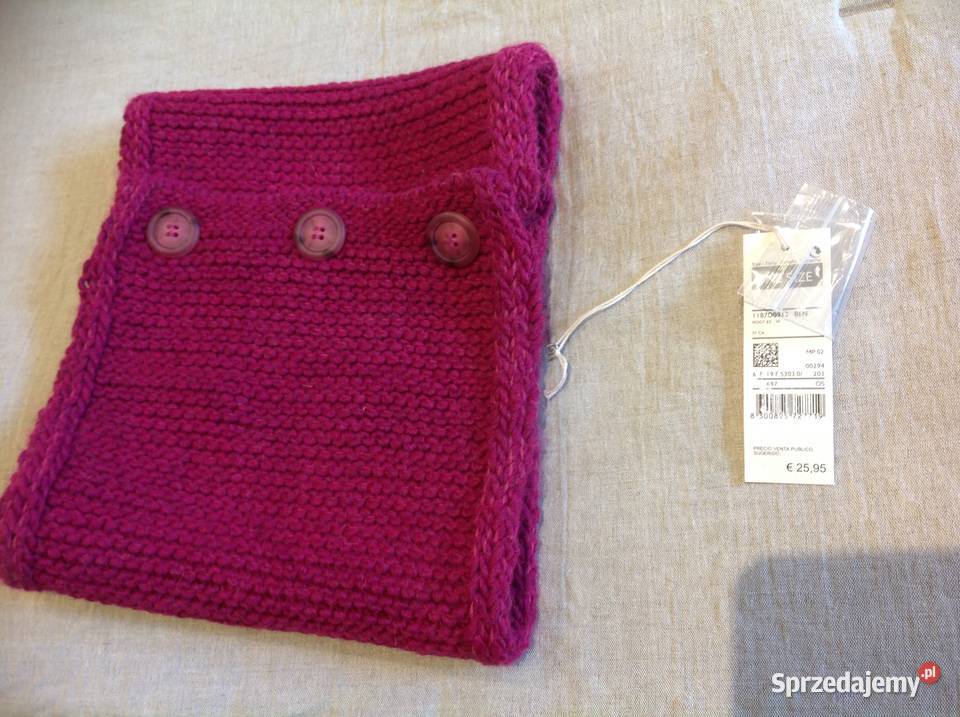 Komin Szalik Damski BENETTON Wełna 9 Nowy