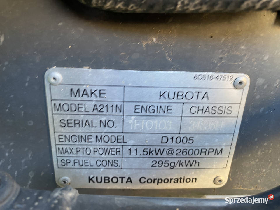 Ciągnik Rolniczy KUBOTA A211N Łódź