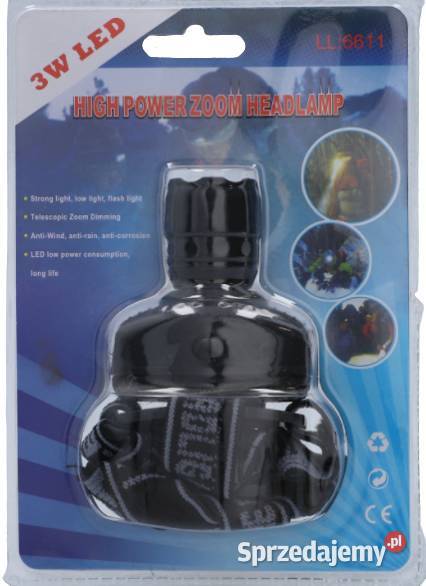 Latarka Czołowa Lampka na Głowę z Opaską śląskie Ostrowy nad Okszą