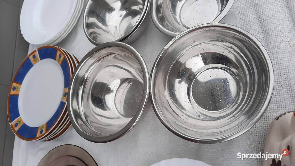 Talerzyki szklane miski talerz na tortmiski Wolsztyn