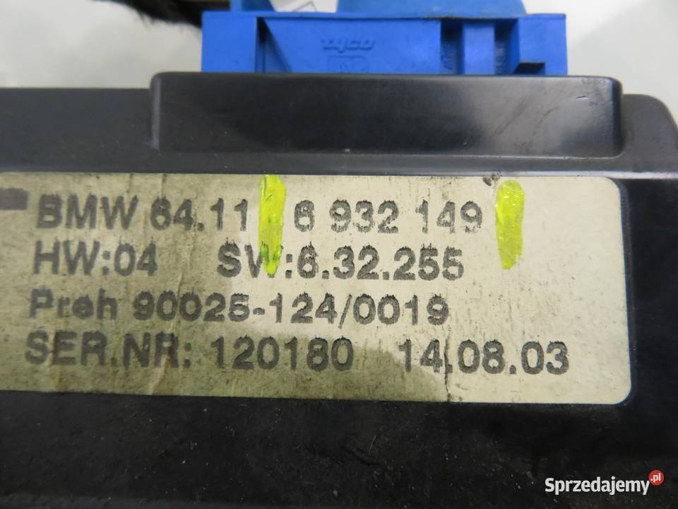KLIMATRONIK BMW 7 E65 E66 E67 6932149 Panele sterowania, przełączniki