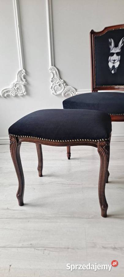 Stylowe krzesło królik pufa Ludwik Loft Medalion Szczecin