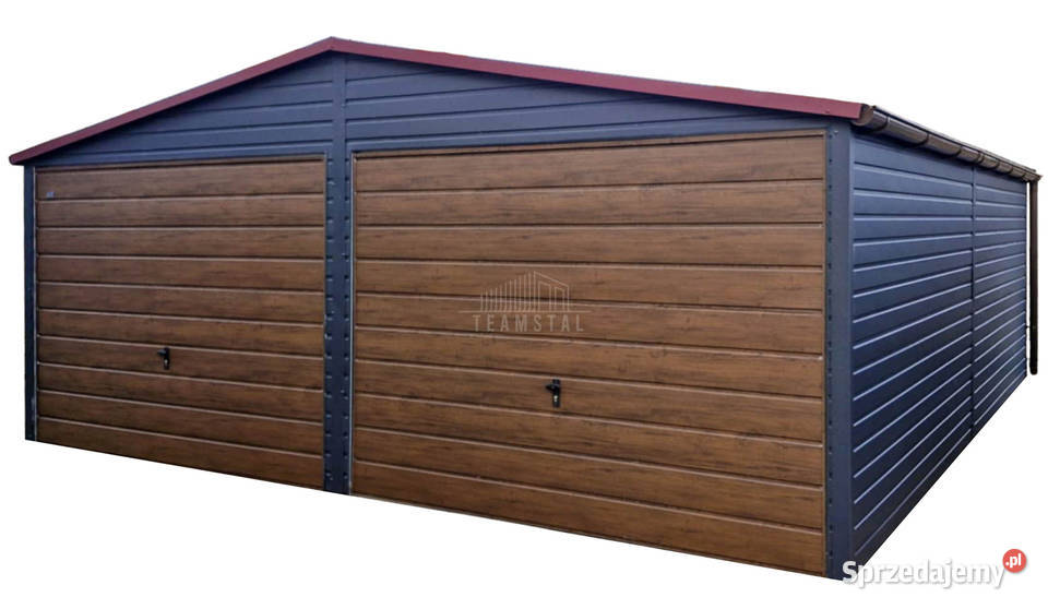 Garaż blaszany 6x6m 2x brama uchylna drzwi Sprzedaż Radom