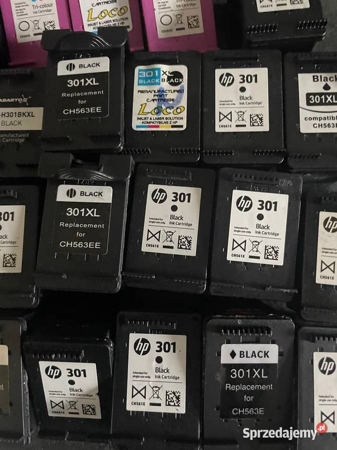 puste cardridge do HP 301 black czarny i kolor atramentowa Legionowo