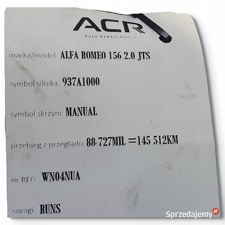 SPRĘŻARKA KLIMATYZACJI Alfa Romeo 156 20 JTS Motoryzacja Chełm