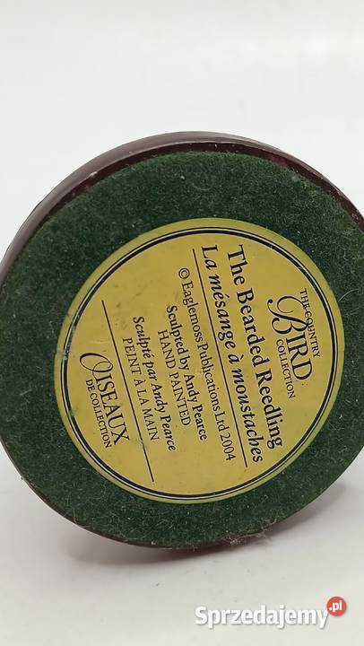 Figurka ceramika ptak wąsatka