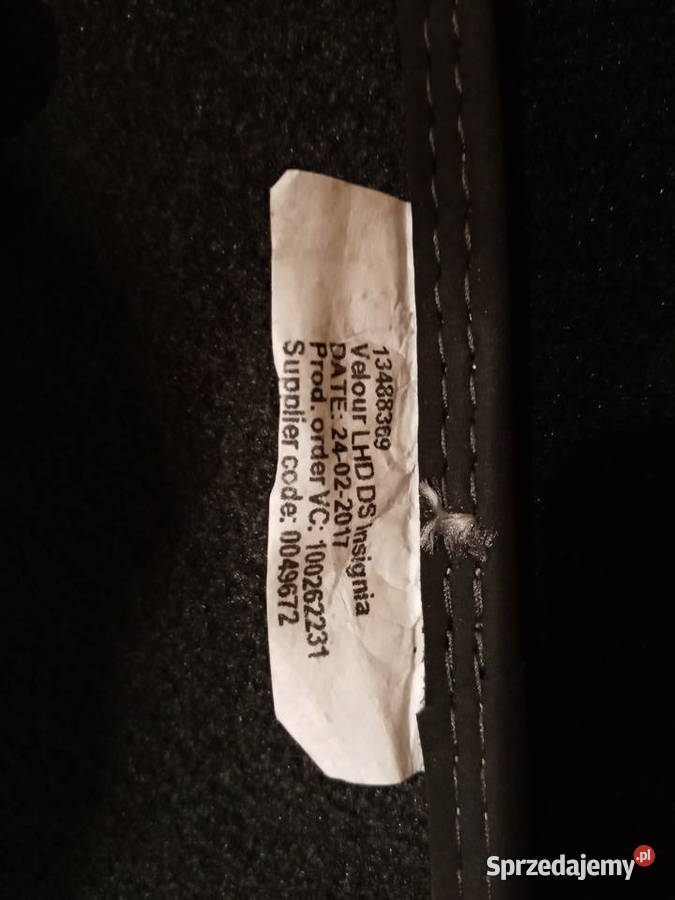 Opel Insignia B dywaniki welurowe komplet osobowe Poznań