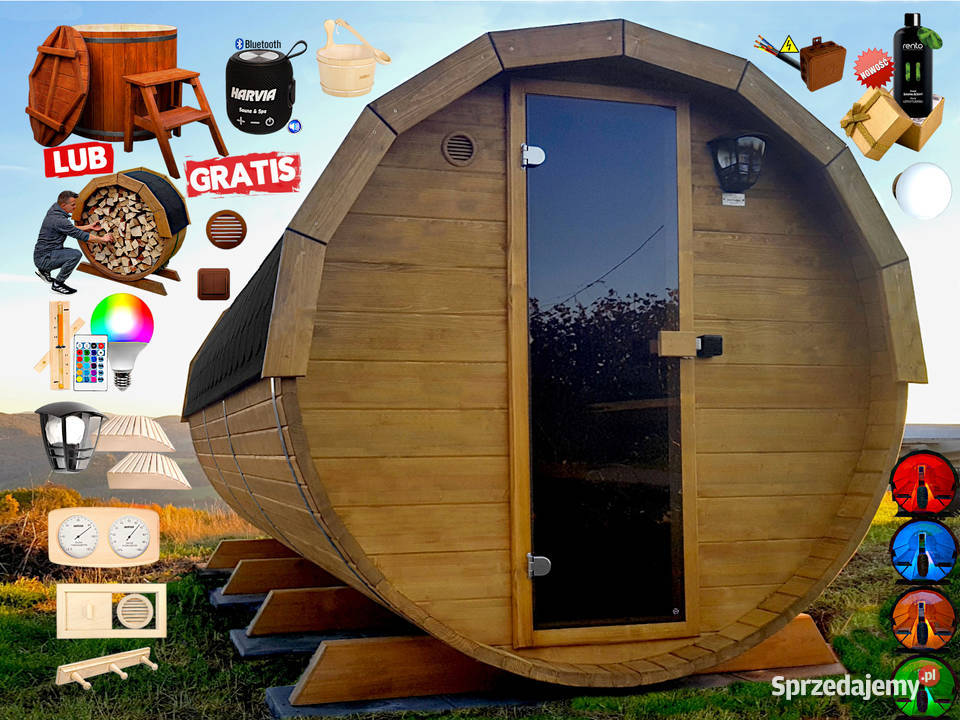 SAUNA Ogrodowa 400 Beczka 500L Akcesoria małopolskie Nowy Targ