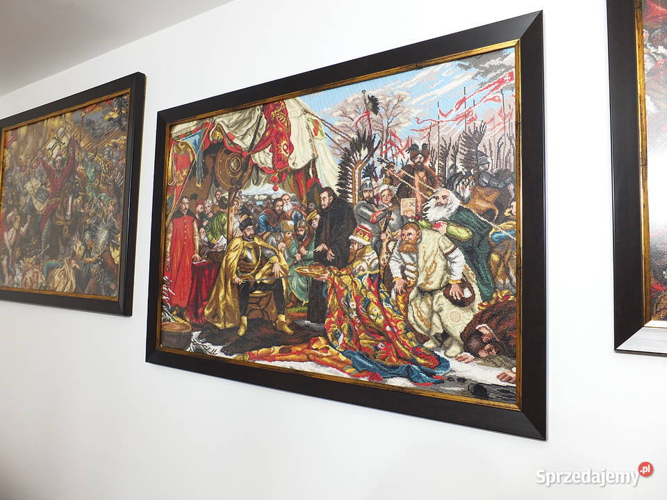 Kolekcja obrazów Jana Matejki haft ręczny sprzedam