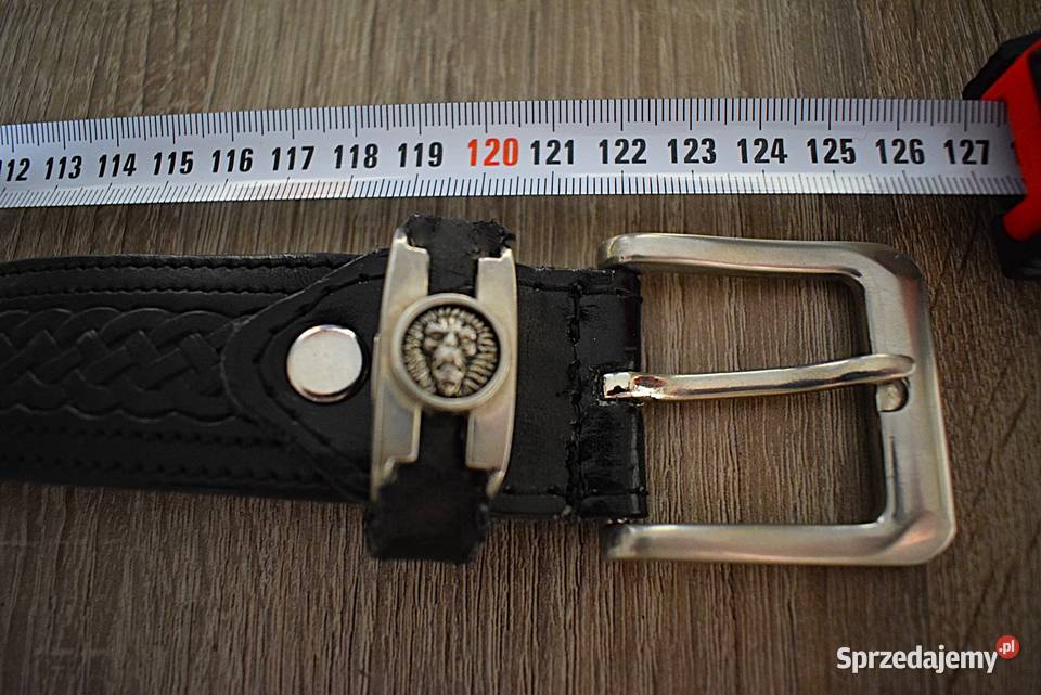 Solidny i mocny pas skórzany z lat 80 tych sprzedam