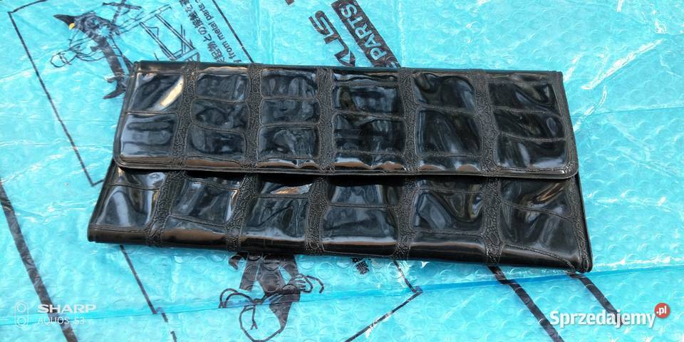 Torebka damska Kopertówka czarna Vintage PRL łódzkie Łódź