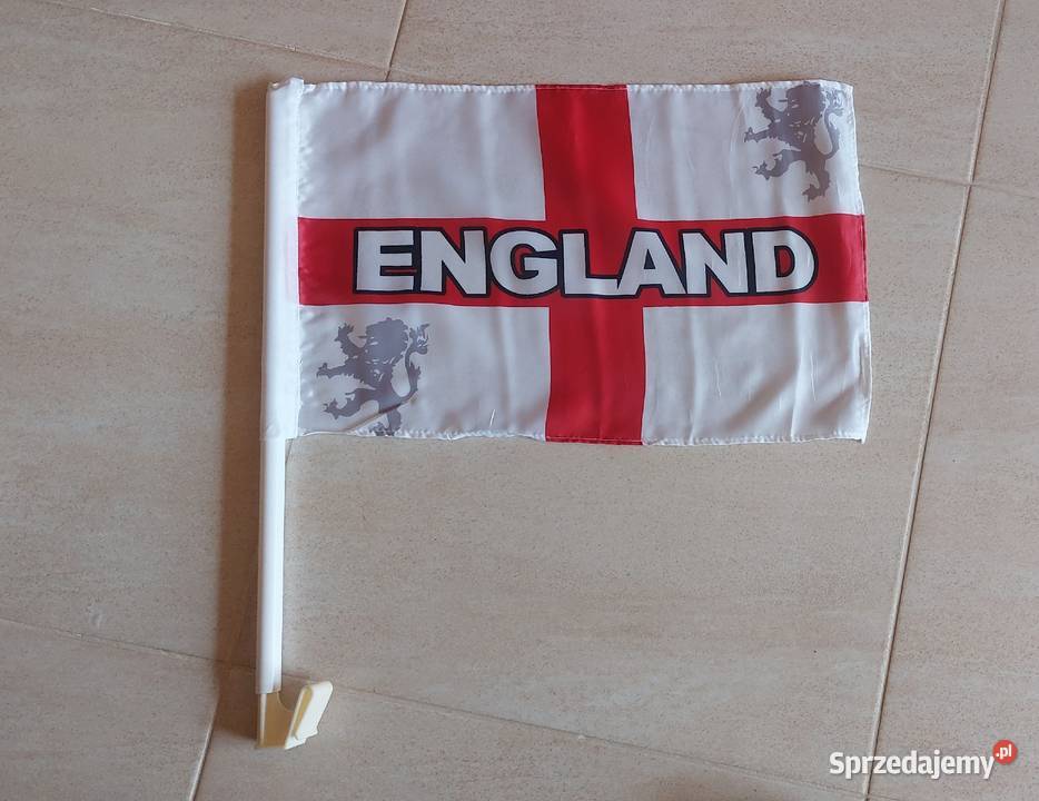Flagi reprezentacji Anglii z zaczepem na szybę