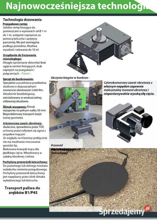 Piec na Trociny 50 kw Zrębka Owies Pestka Wióra lubuskie Kożuchów