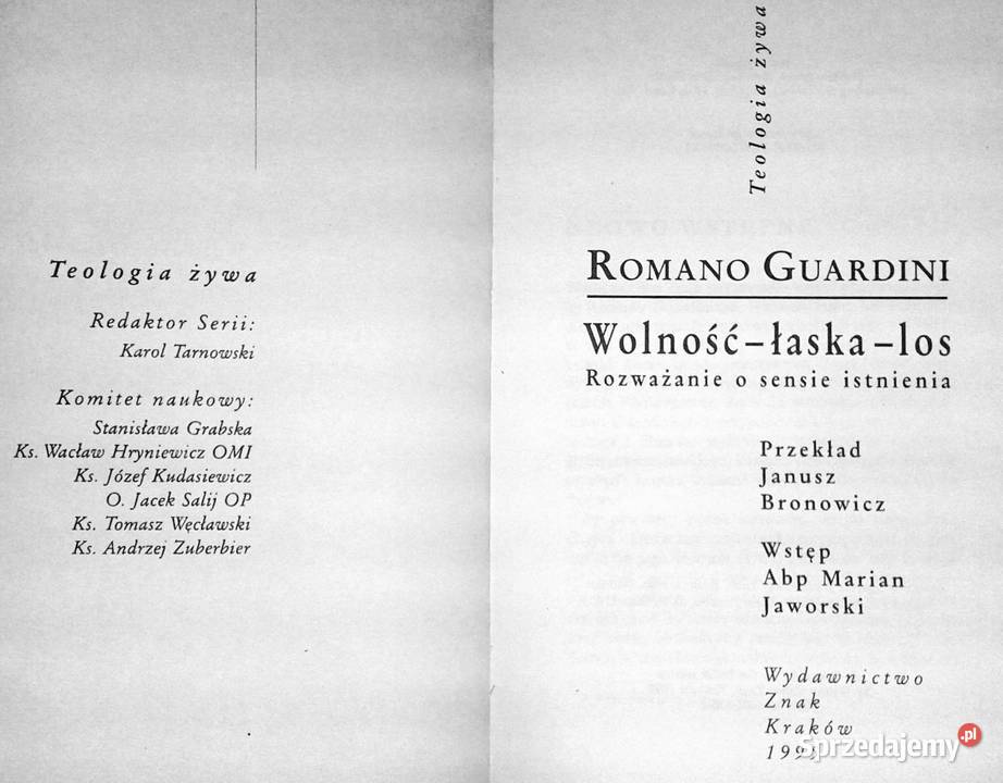 Wolność łaska los Romano Guardini
