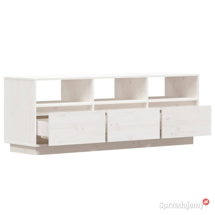 Szafka pod telewizor biała 140x37x50 lite drewno Warszawa