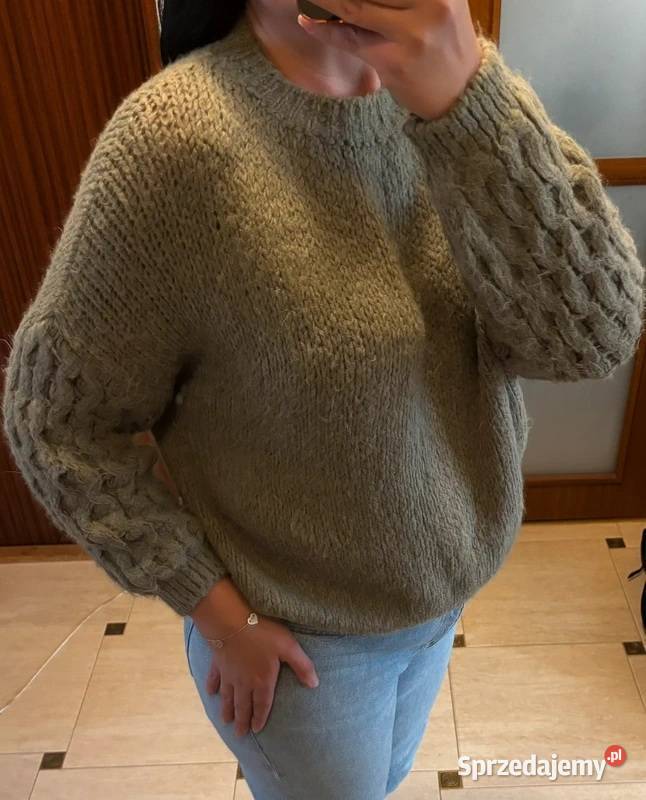 Sweter damski ciepły gruby splot oversize kolor Szczecin