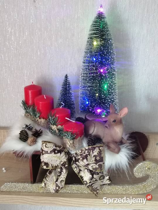 Stroik świąteczny Bożo Narodzeniowy na saniach Katowice sprzedam