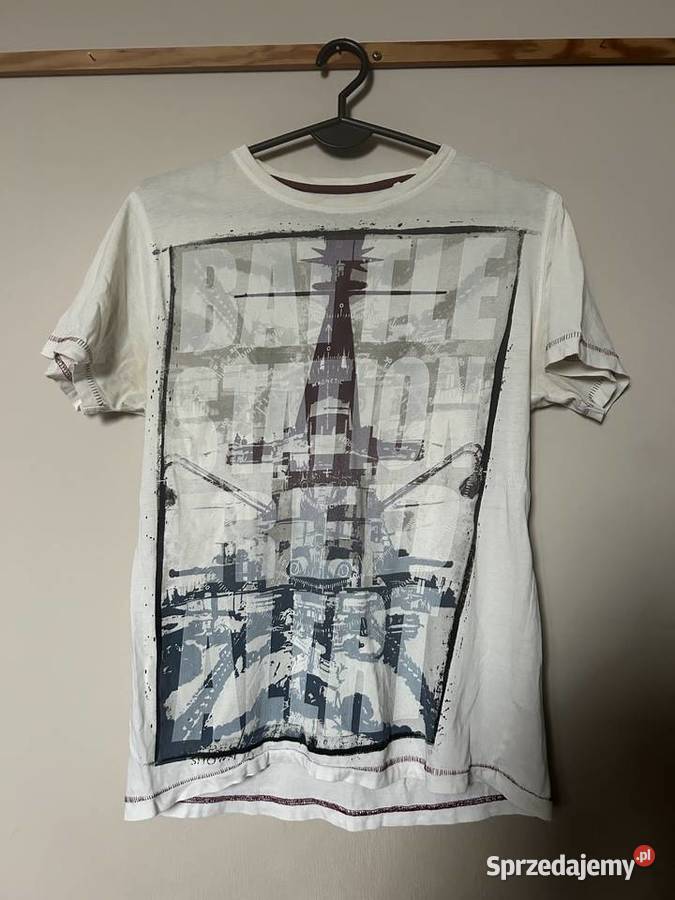 Męska biała koszulka PEACOCKS RED ALERT S OKAZJA Odzież codzienna lubelskie Zamość