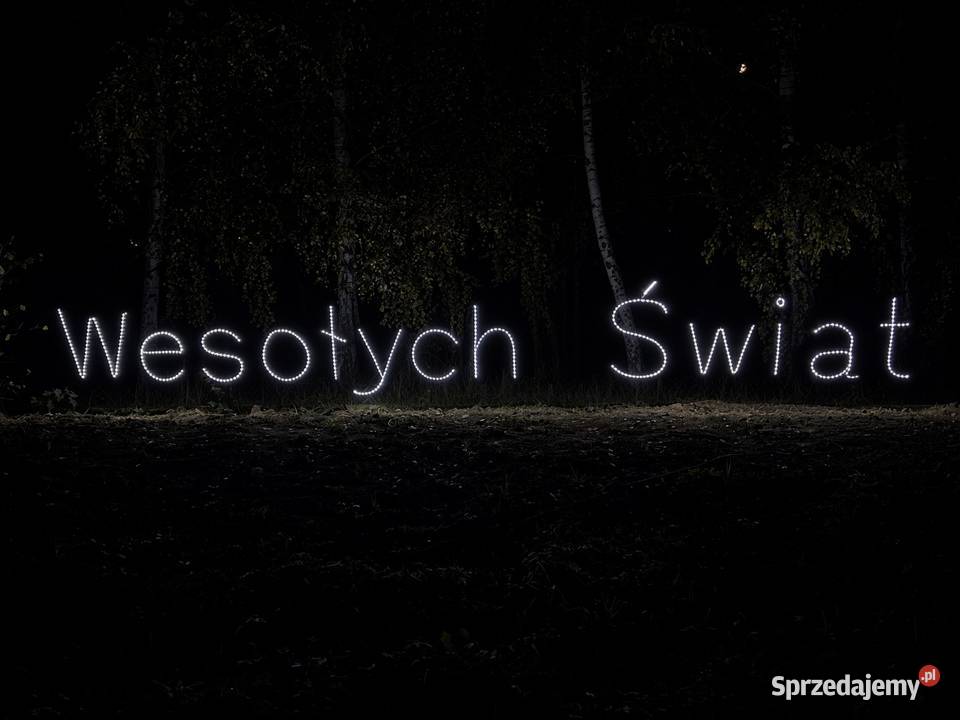 Napis świąteczny WESOŁYCH ŚWIĄT led W RAMCE XXL