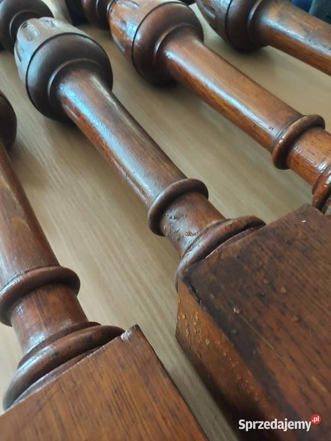 Dębowe antyczne nogi do stołu Kuźnia Raciborska