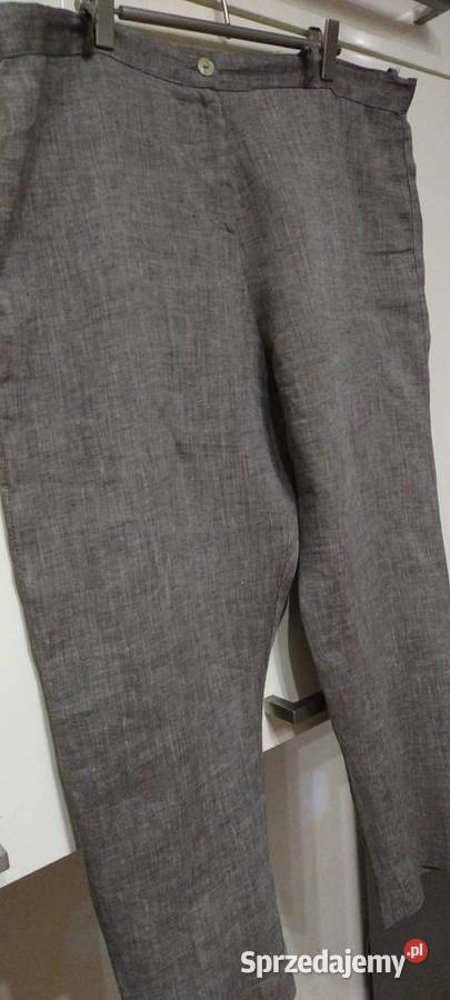 Spodnie w ko9lorze beżowym PURO LINO Długie