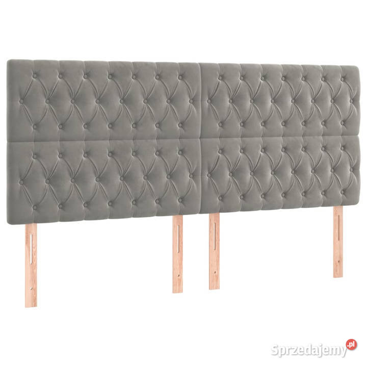 Zagłówek do łóżka z LED jasnoszary 200x7x118128 Warszawa