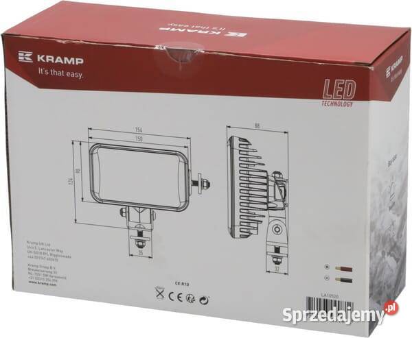 Lampa robocza LED do Kubota prostokątna 60W małopolskie sprzedam