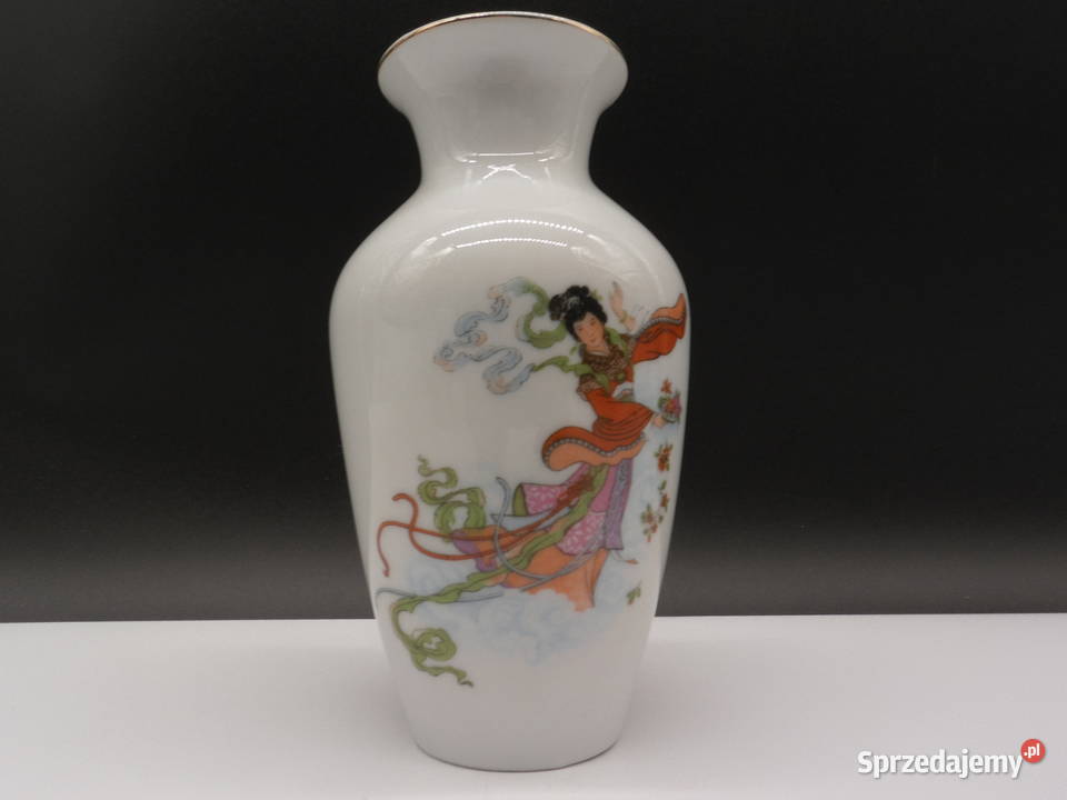 Chiński Wazon Porcelanowy Vintage Orientalna Raszków
