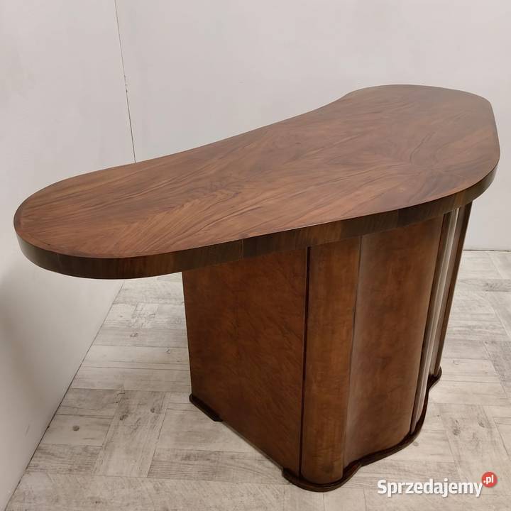 Biurko bumerang art deco design orzech lata 50te Radomsko