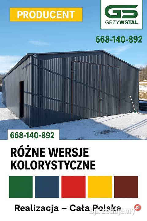 HALA WIATA MAGAZYN GARAŻ BLASZANY BLASZAK 77m2 Chełm