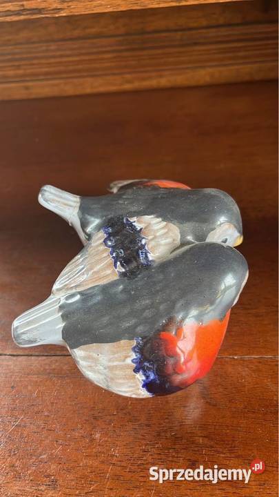 Ceramiczna figurka dwa gile sygnowana Johansson Gdańsk