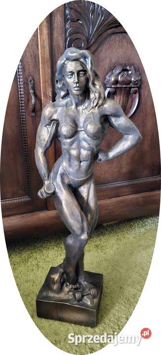 Piękna rzeźba kulturystki brązowy Warszawa sprzedam