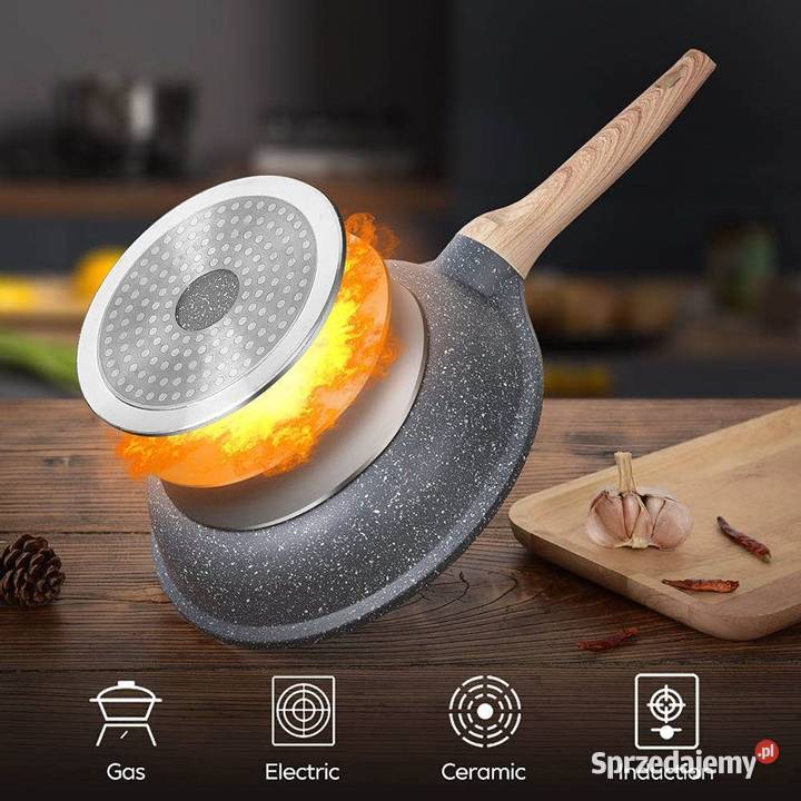 Patelnia Granitowa ZUOFENG 24 z Pokrywką Dom i Ogród Wrocław sprzedam