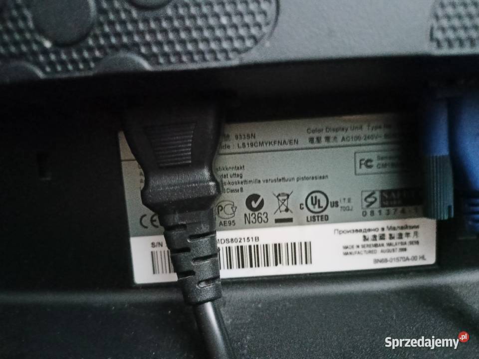 Monitor Samsung SyncMaster 933N Monitory i projektory Elektronika Tarnobrzeg