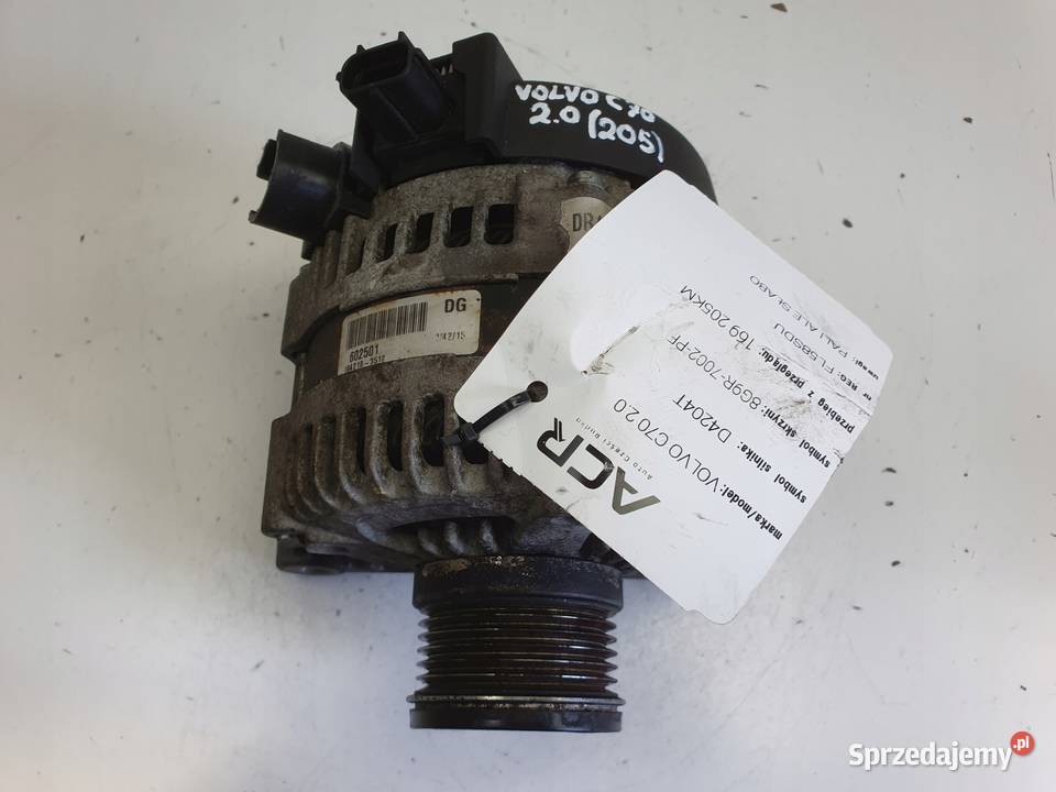 ALTERNATOR Volvo C70 II 20 D 1042103512 Układ elektryczny silnika Chełm sprzedam