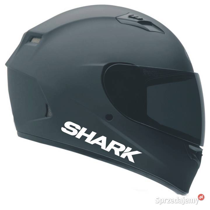 Obserwuj SHARK białe naklejki na kask Kraków