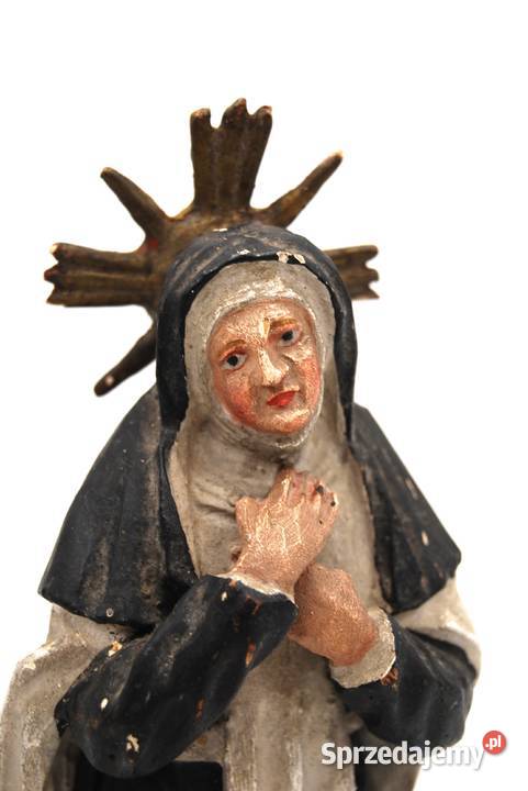 Matka Boska Bolesna rzeźba drewniana XIX w Antyki Poznań sprzedam
