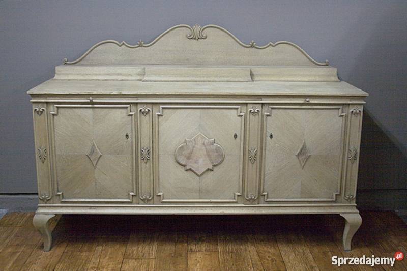 DĘBOWY BUFET SECESYJNY OCZYSZCZONY ANTYK